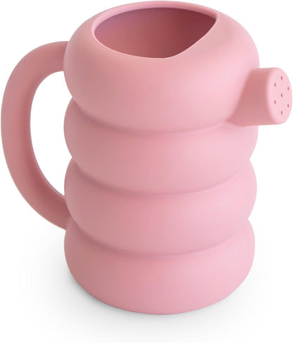 mushie Silicone Watering Can | Bath and Outdoor Play for Toddlers 10 Months+ (Peony)