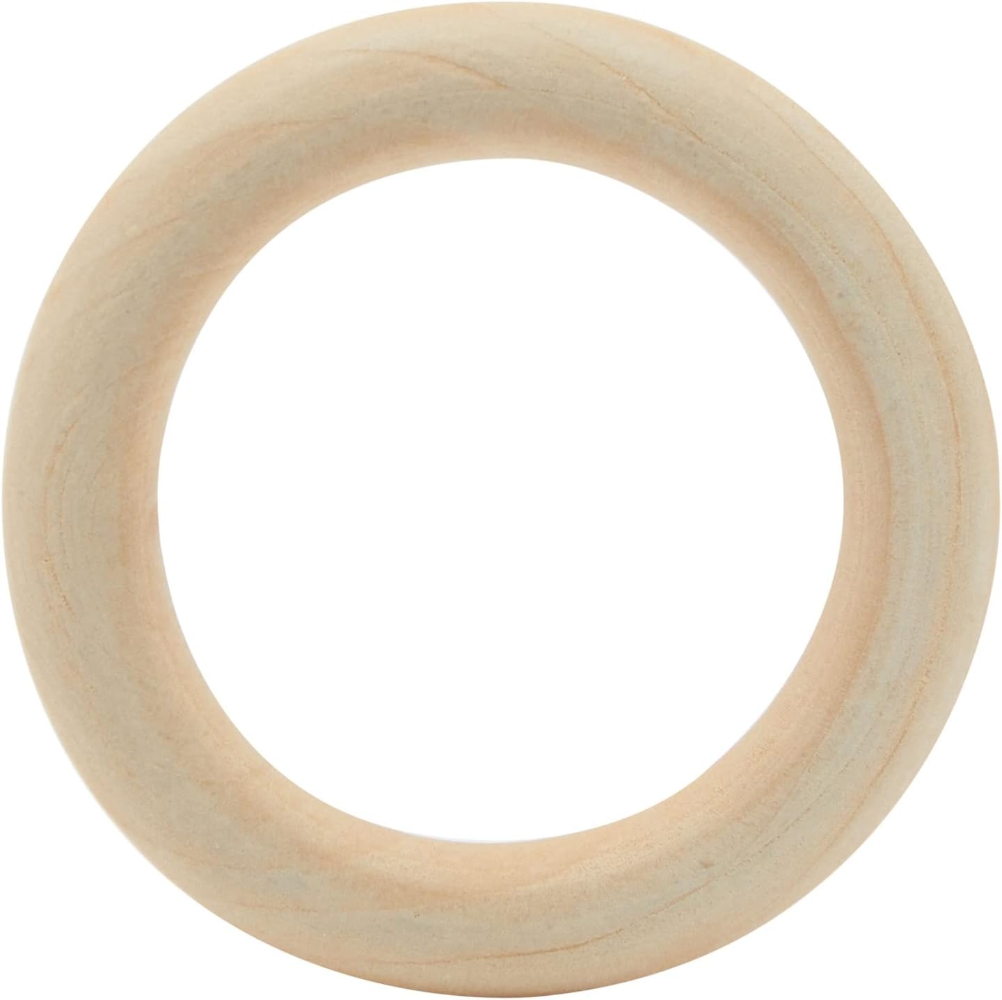 Wooden Rings for Crafts, Macrame, Crochet, Jewelry Making, Natural Unfinished 3 Inch Wood Rings (75mm, 30 Pack)