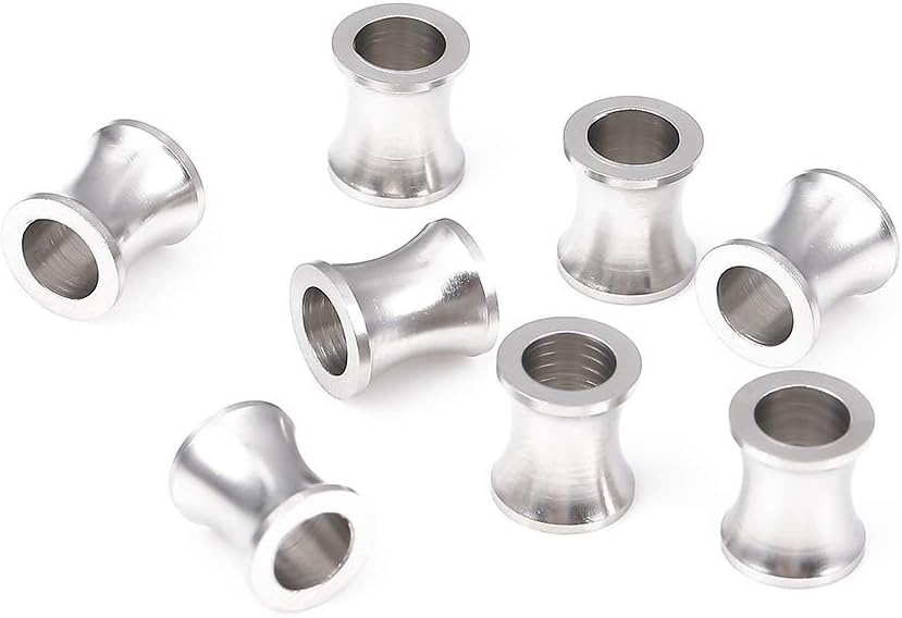 BEADIA Stainless Steel Spacer Beads 3x2.5mm Round Loose Charm Caps Beads for DIY Jewelry Making 100pcs with 1mm Hole