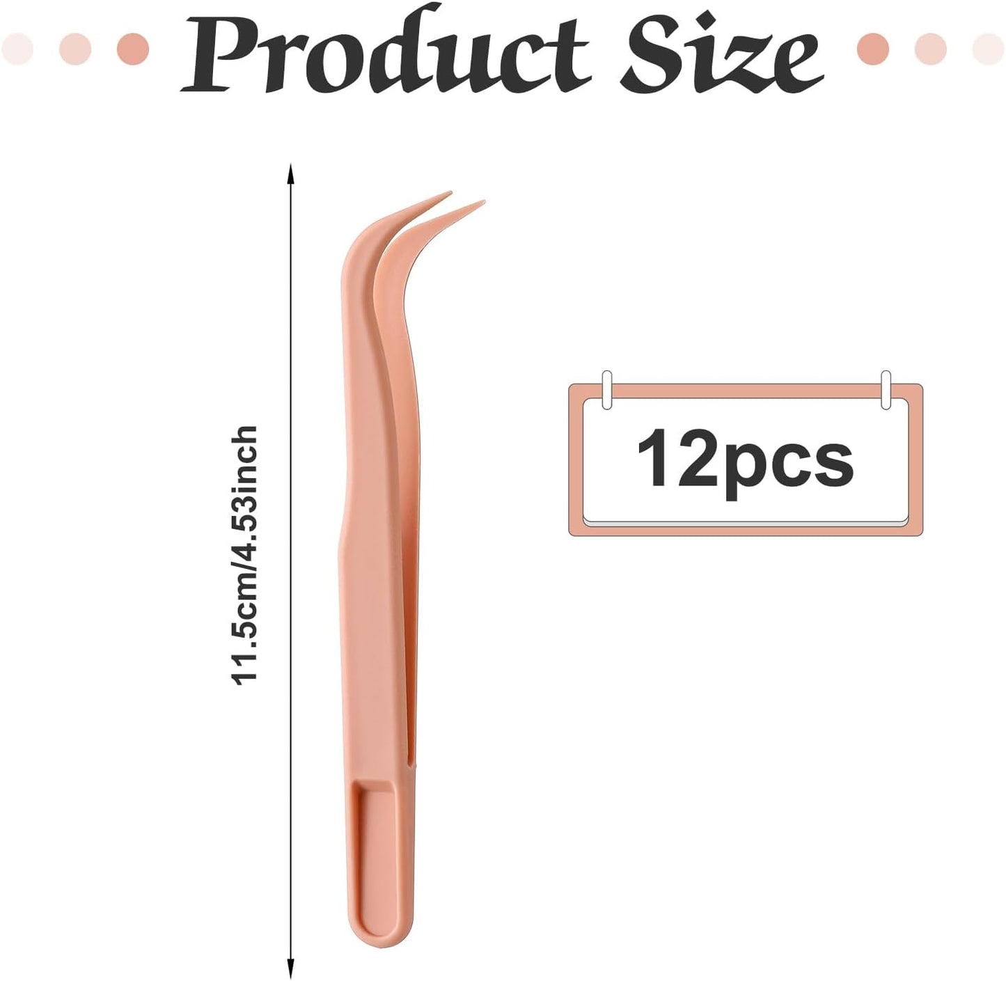 Ymapinc 12 Pcs Plastic Tweezers for Crafting, Bead Craft Tweezers, Plastic Tongs, Art Tweezer for Jewelry Making,Crafts & Baking