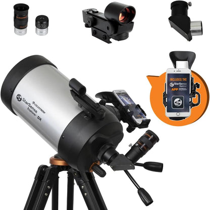 Celestron StarSense Explorer DX 130AZ App-Enabled Telescope – 130mm Newtonian Reflector with Smartphone Dock & StarSense App – iPhone & Android Compatible – Easy-to-Use for Beginners