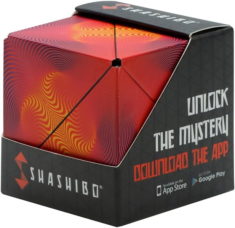 Shashibo Shape Shifting Box - Award-Winning STEM Fidget Toy with Ultra Strong Magnets - Puzzle Cube Transforms Into 100+ Shapes, Perfect Sensory Gift for Kids, Teens, and Adults (Blue Planet)