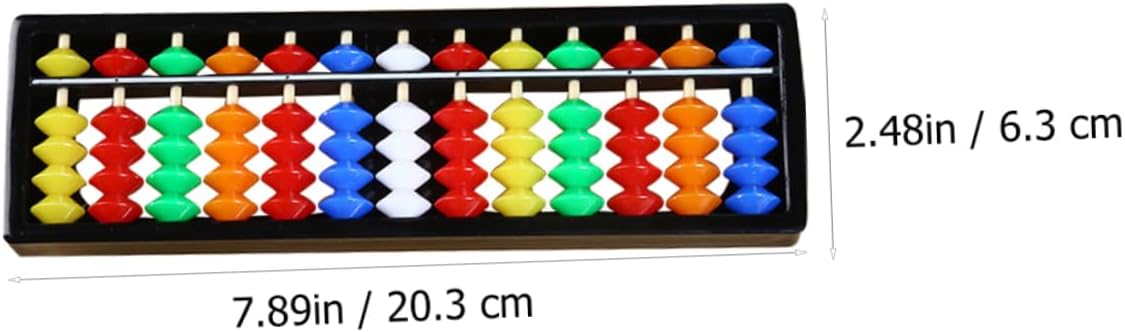 Kids Abacus Math Learning Toy 7.99 Inch Lightweight Beads Counting Tool for Early Math Skills Development and Classroom Use
