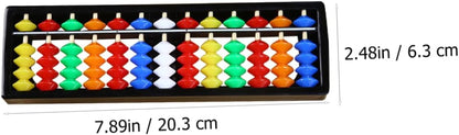 Kids Abacus Math Learning Toy 7.99 Inch Lightweight Beads Counting Tool for Early Math Skills Development and Classroom Use