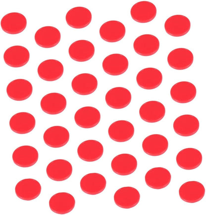 Hemoton 200Pcs Colorful Counting Chips Plastic Bingo Game Tokens for Math Learning Fun Activities for Home School Classroom Use Red Round Pieces
