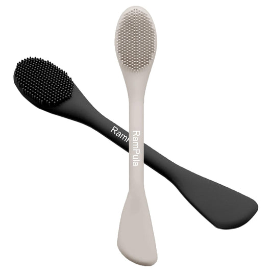 RamPula Silicone Face Mask Brush, Face Scrubber for Gentle Exfoliating & Hairless Moisturizers Applicator Tools for Apply Mud, Clay, Charcoal Mixed Mask, Cream, Lotion
