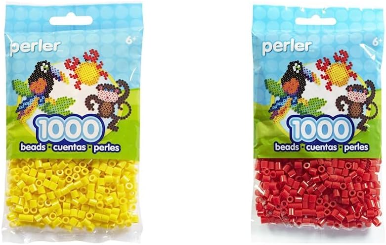 Perler Beads Fuse Beads for Crafts, 1000pcs, Yellow