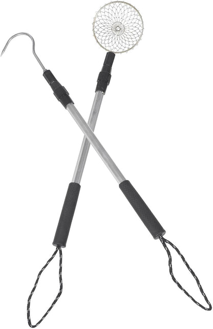 Abaodam Beach Sand Sifter and Shell Scooper with Aluminum Telescopic Rod and Shovel for Outdoor Shell Collecting Rock Hunting and Sand Filtering Tool