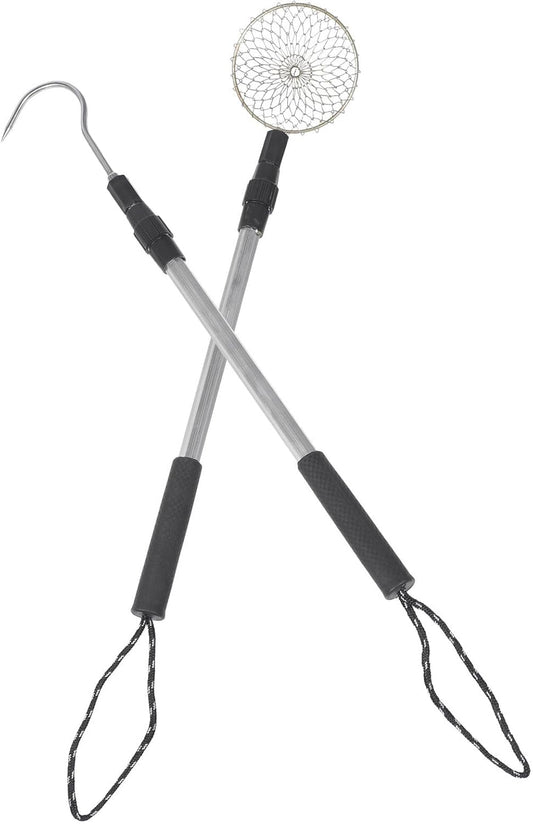 Abaodam Beach Sand Sifter and Shell Scooper with Aluminum Telescopic Rod and Shovel for Outdoor Shell Collecting Rock Hunting and Sand Filtering Tool