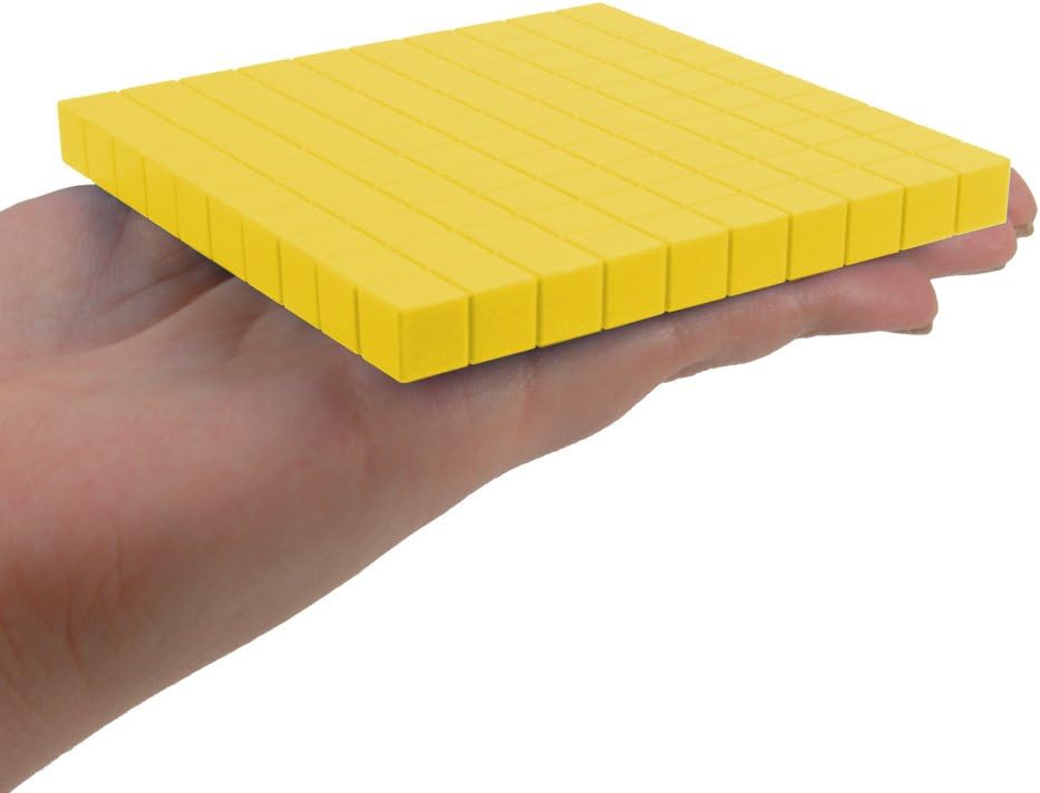 EAI Education Base Ten Intermediate Classroom Set: Yellow Plastic - Blocks Only