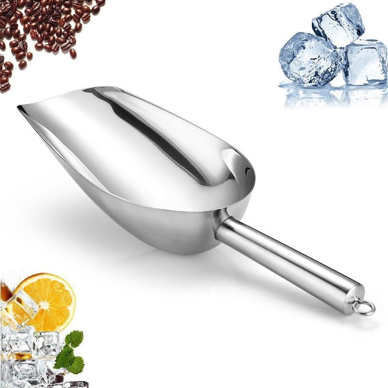 Set of 4 Plastic Ice Scoops, Kitchen Multipurpose Food Scoops for Canisters, Freezer, Flour, Dry Foods, Coffee Beans, Pop Corn, Pet Food (Mix 4 (Set of 4), 150ml, BPA-Free, Dishwasher Safe)