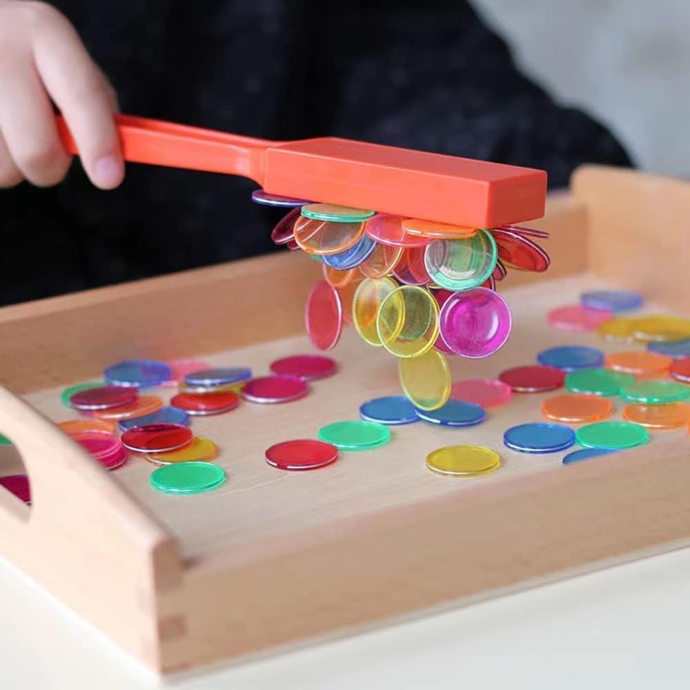 Magnetic Bingo Wands 7.5" with Magnet Bar Science Educational Supplies 6 Colors Collect Tool for Paper Clips, Nails, Screws, Pins, Sewing Needles and Studs