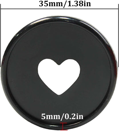 24 Pcs Plastic Book Binding Discs, 35mm Heart Binder Rings Expansion Discs, Discbound Rings for DIY Notebook Planner/Organizers, Pink/Rose Red/Red