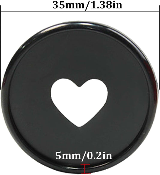 24 Pcs Plastic Book Binding Discs, 35mm Heart Binder Rings Expansion Discs, Discbound Rings for DIY Notebook Planner/Organizers, Pink/Rose Red/Red