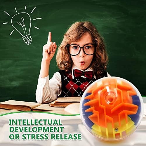 100 Pcs Puzzle Maze Ball Mini 3D Gravity Cube Puzzle Ball Toy for Kids Ages 3 6 7 8-10, Educational Challenges Magic Brain Teasers Games for Boys Girls Birthday Gifts Classroom Prize