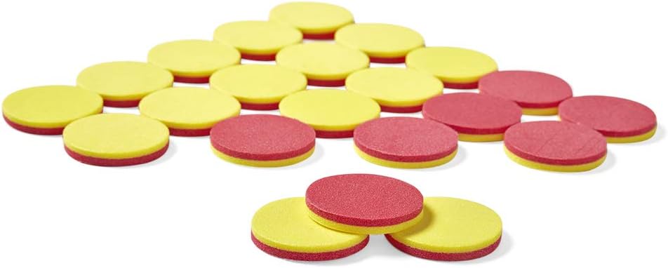 hand2mind Foam Two-Color Counters, Red and Yellow Counters, Counting Manipulatvies, Math Counters for Kids, Counting Chips, Math Manipulatives, Math Bingo Chips, Counters for Kids Math (Pack of 200)