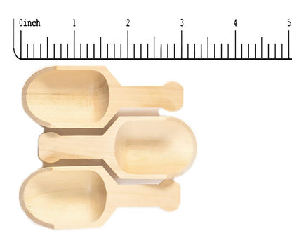 Perfect Stix - Scoop 3- 6ct Scoop 3-10ct Mini Wood Scooper, 3" Long x 11/4" Wide (Pack of 10),Beige