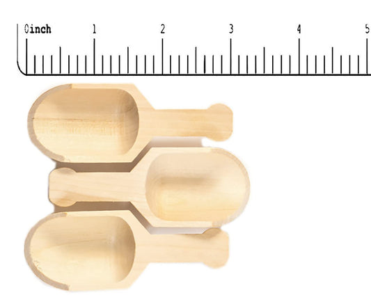 Perfect Stix - Scoop 3- 6ct Scoop 3-10ct Mini Wood Scooper, 3" Long x 11/4" Wide (Pack of 10),Beige
