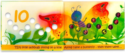 Titoland Ten Little Ladybugs Book for Toddlers and Babies Includes Pack of Butterfly Stickers