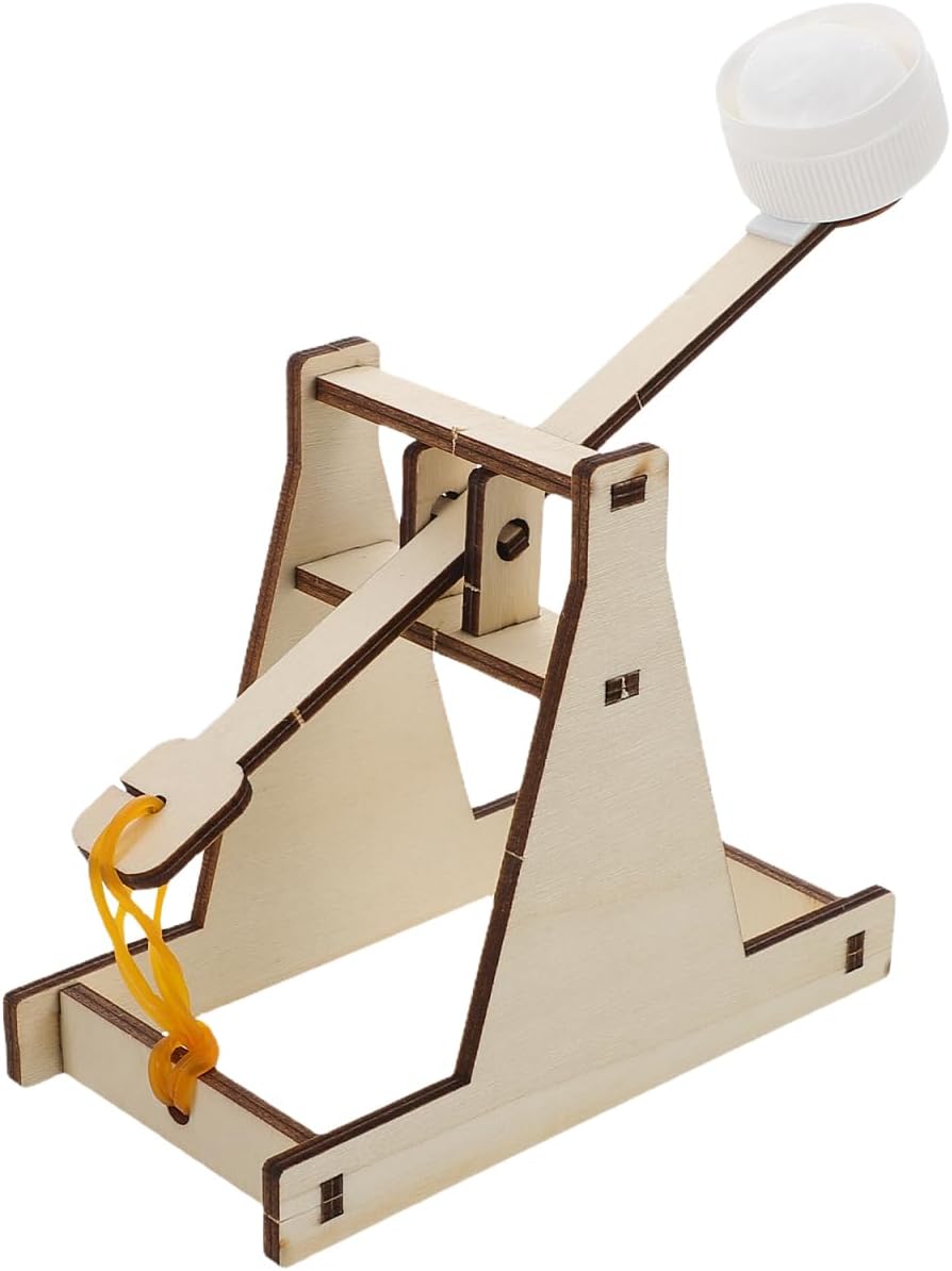Kids Catapult Building Kit Trebuchet Engineering Kit Stem Puzzle Learning Activity Your Own Wood Projectile Launcher and Discover Physics