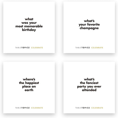 TableTopics Celebrate to Go Conversation Cards Game for Parties, Special Occasions, & Holidays with 40 Questions to Take Anywhere, Great Gift