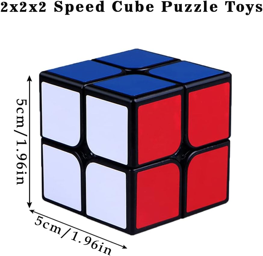 2x2 Speed Cube, Classic 2x2 Cube Puzzles Toy (Black)