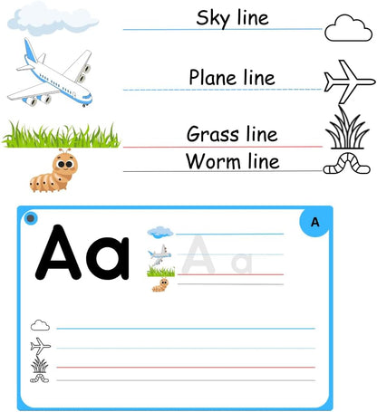 STEPUP Dry Erase Alphabet Flash Cards - Dry Erase Letter Tracing Cards for Kids Ages 3-7 Lower case Letter for Kindergarten Preschool and Toddlers Writing Practice