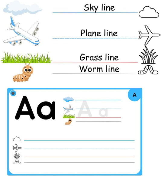 STEPUP Dry Erase Alphabet Flash Cards - Dry Erase Letter Tracing Cards for Kids Ages 3-7 Lower case Letter for Kindergarten Preschool and Toddlers Writing Practice