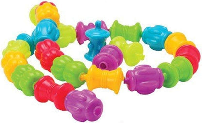Constructive Playthings Colorful Snap Beads Set for Children and Toddlers Ages 1+, Pop Beads Arts and Craft Developmental Kids STEM Toy Set, Multicolor