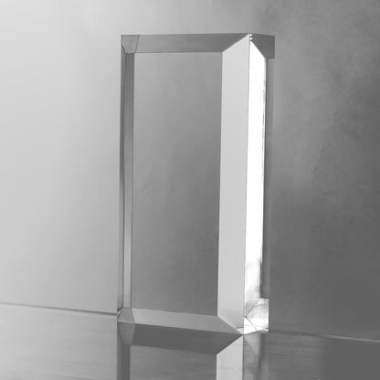 CiaoHER 2in Thickness Beveled Solid Acrylic Display Block Clear Polished Pedestal Stand Riser Solid Base (10x10)