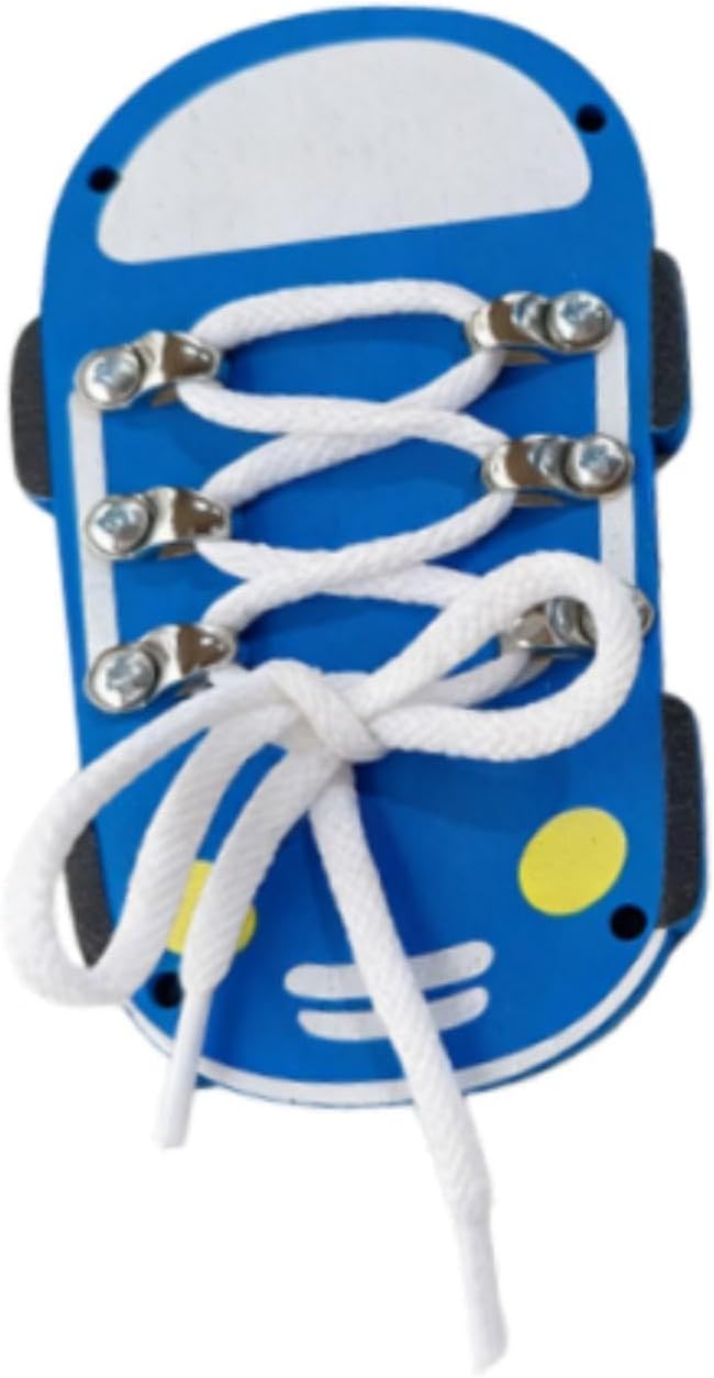 DIY Craft Board: Practice Tying Shoes, Learn to Thread Shoelaces – Toy for, Random Left Right