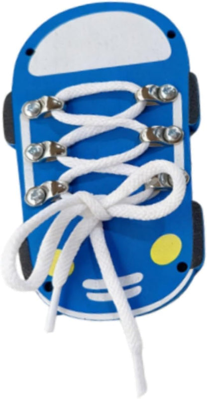DIY Craft Board: Practice Tying Shoes, Learn to Thread Shoelaces – Toy for, Random Left Right