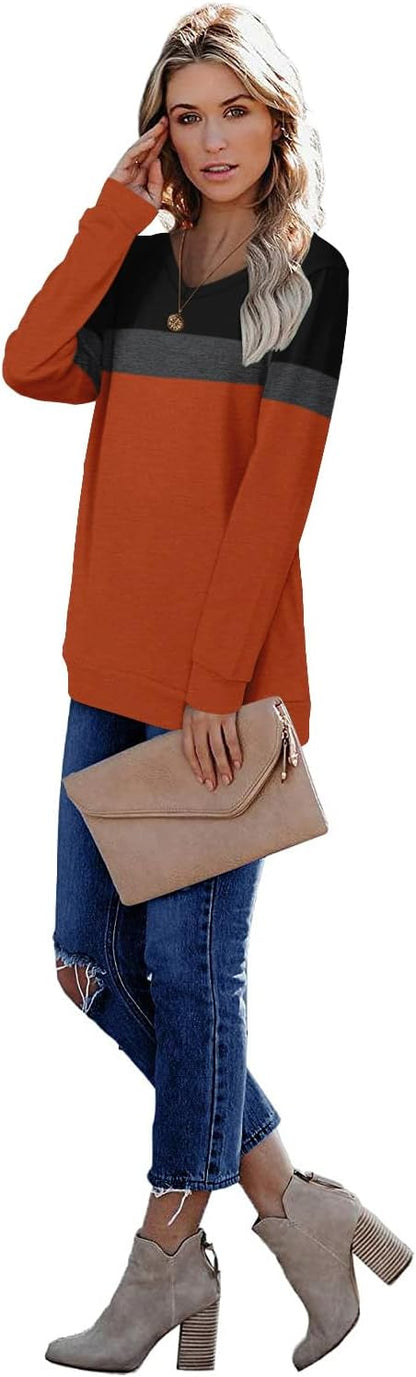 CRAZY GRID Womens Trendy Long Sleeve Shirts Casual Loose Soft Sweatshirt Fall Tops