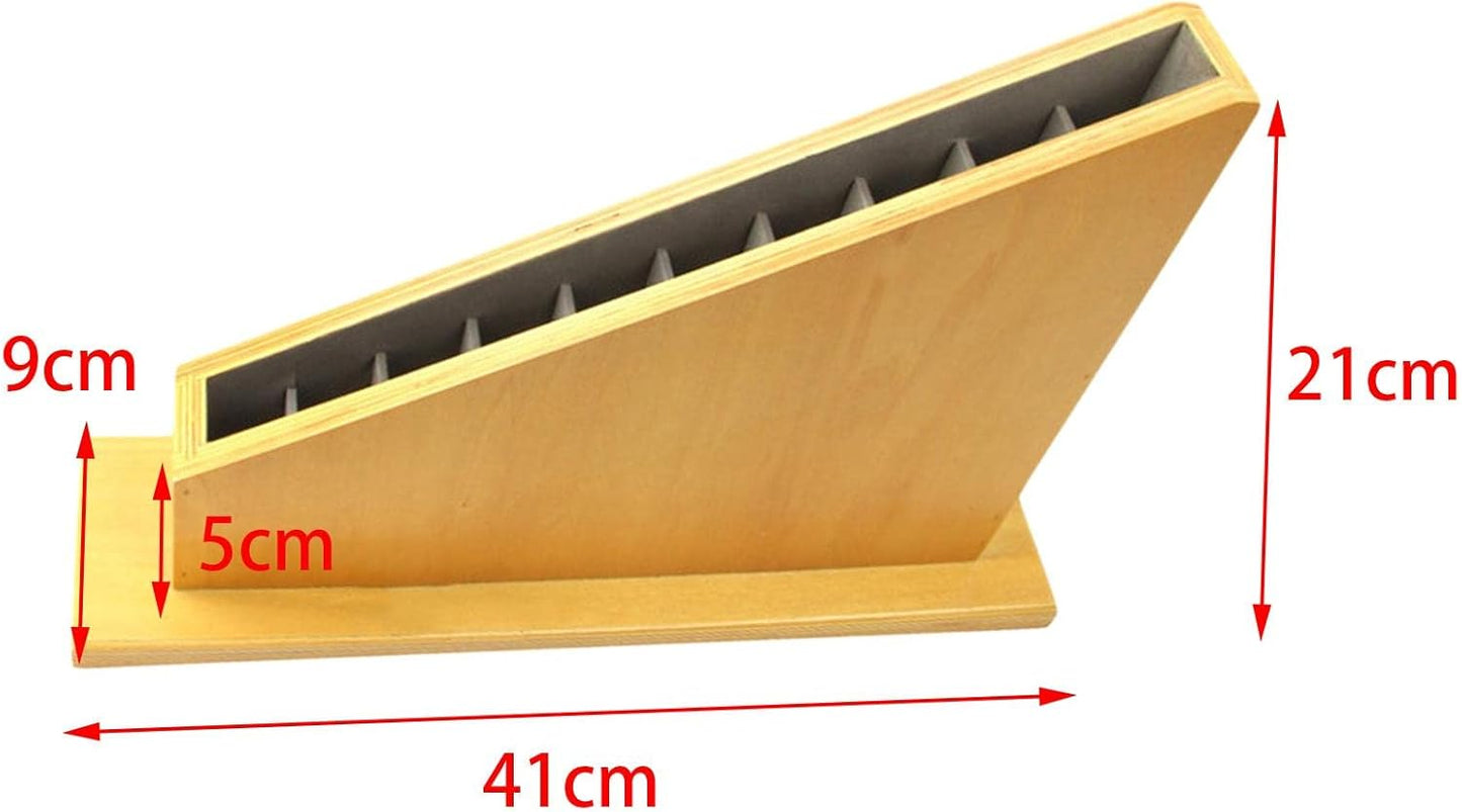 Wood Montessori Rods Stand Mathematics Tools Games Visual Experience Teaching