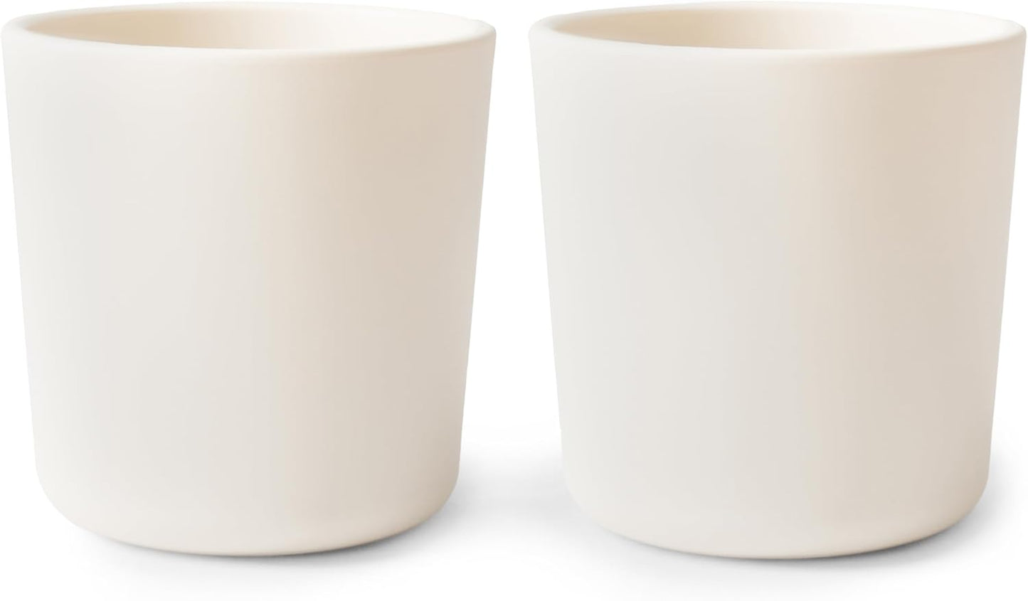 mushie Dinnerware Cups For Kids | Made in Denmark, Set of 2 (Ivory) - Colors B