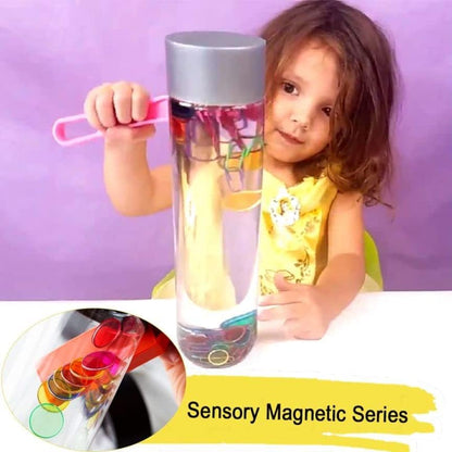 Rainbow Magnetic Bingo Wands Educational Learning Kits Use for Sewing, Science Experiments, Bingo, and Magnetic Concepts,Classrooms, Sensory Bins