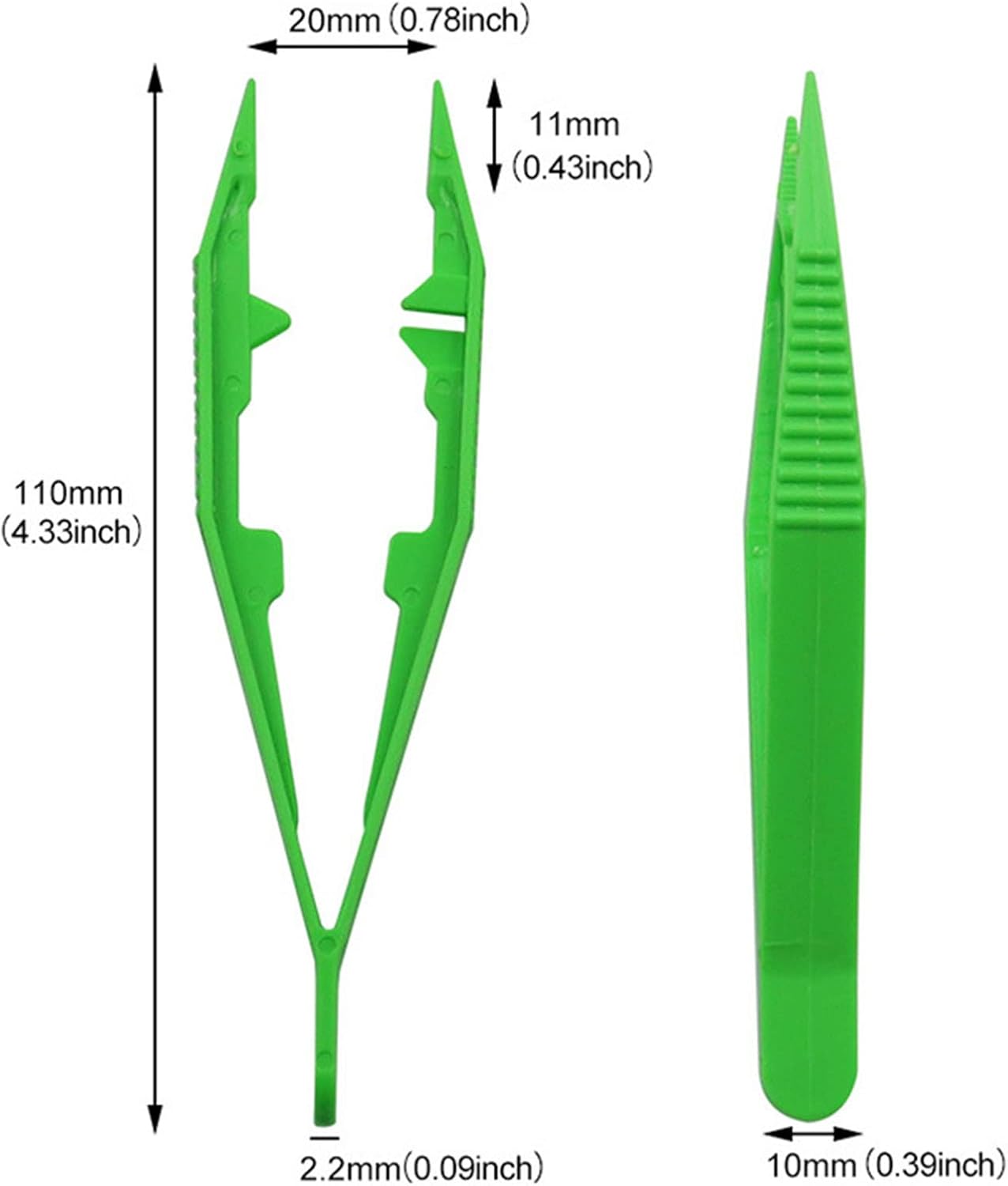 OVERTOYOU 5Pcs Kids Safety Plastic Beads Tweezer for Puzzle Bead Model Building Kits Children DIY Toy Art Crafts Accessories Tool, As the Picture Shows