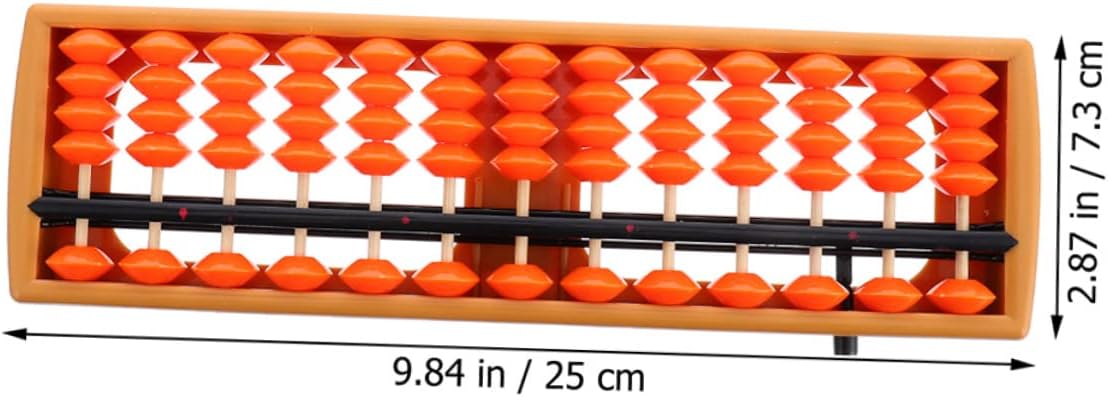 TOYANDONA Educational Chinese Abacus for Boys and Girls Section Counting Tool for Math Learning Enhancing Memory and Coordination for Preschool and Elementary Students Orange and Black