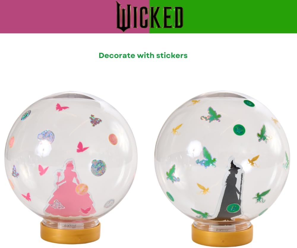 Disney Frozen Snow Globe Kit, DIY Snow Globe, Includes 2 Globes, Glitter, Sequins, Stickers – Elsa and Anna