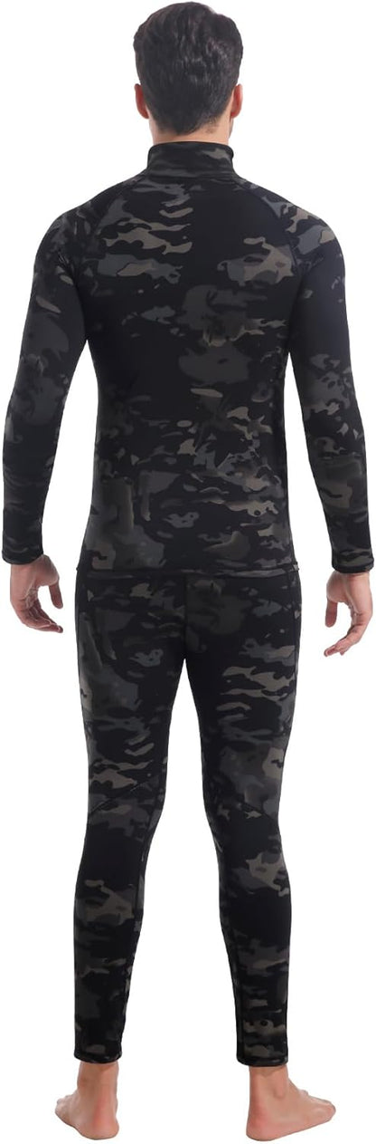 CL convallaria Thermal Underwear Long Johns Set Mens Winter Gift Hunting Gear Sport Base Layer Bottom Top - Colors A
