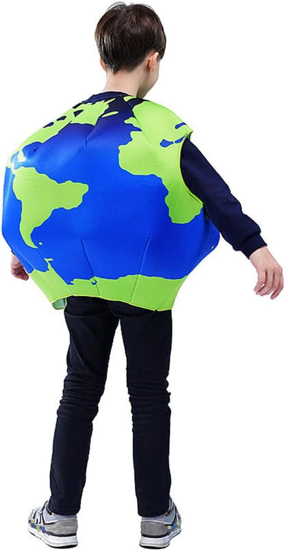 PGOND Earth Globe Costume, Kids Planet Dress Up Outfit, Blue and Green