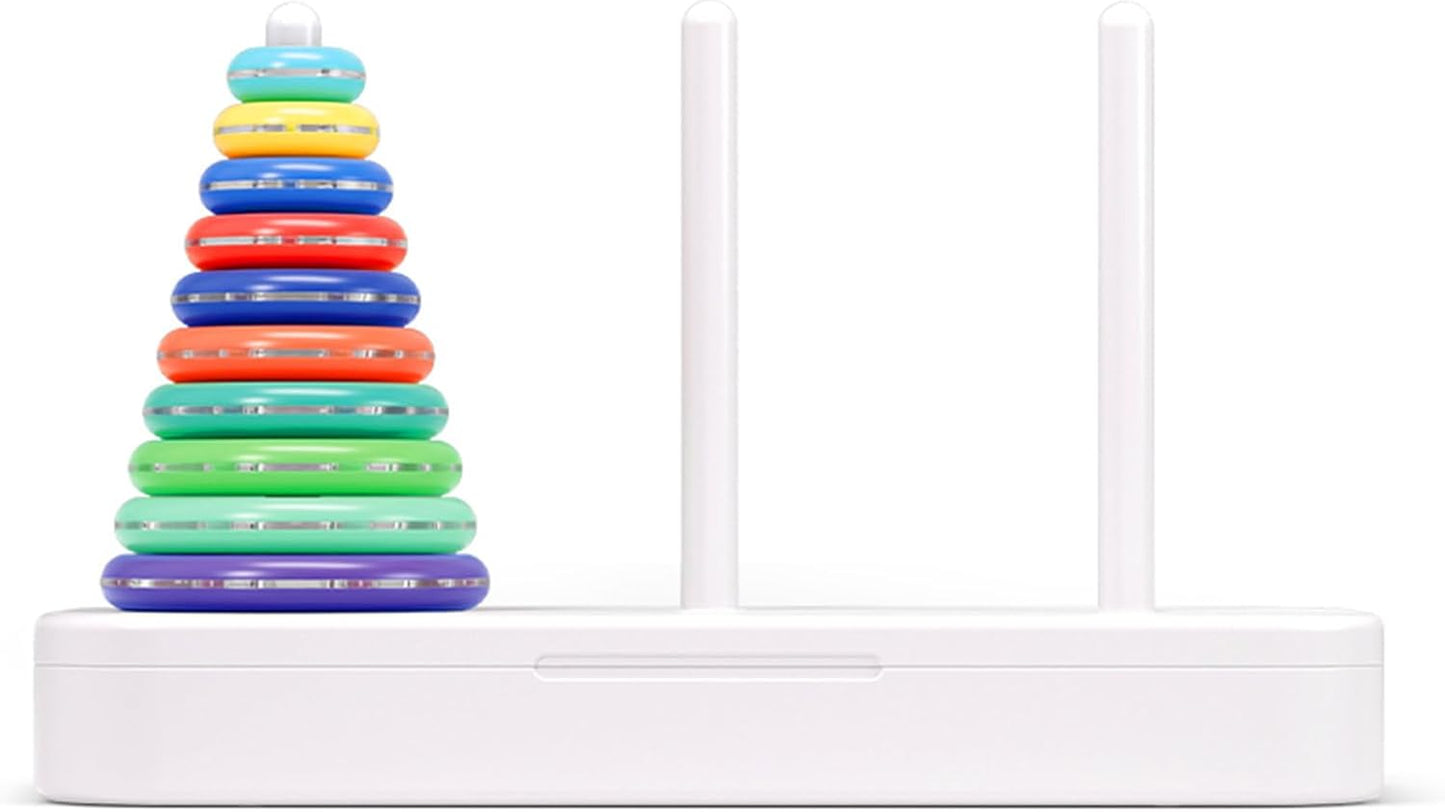 Cuberspeed Tower of Hanoi Puzzle 10 Rings Brain Teaser Stacking Game Toys for Kids and Adults