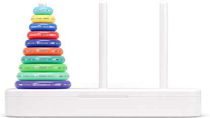 Cuberspeed Tower of Hanoi Puzzle 10 Rings Brain Teaser Stacking Game Toys for Kids and Adults