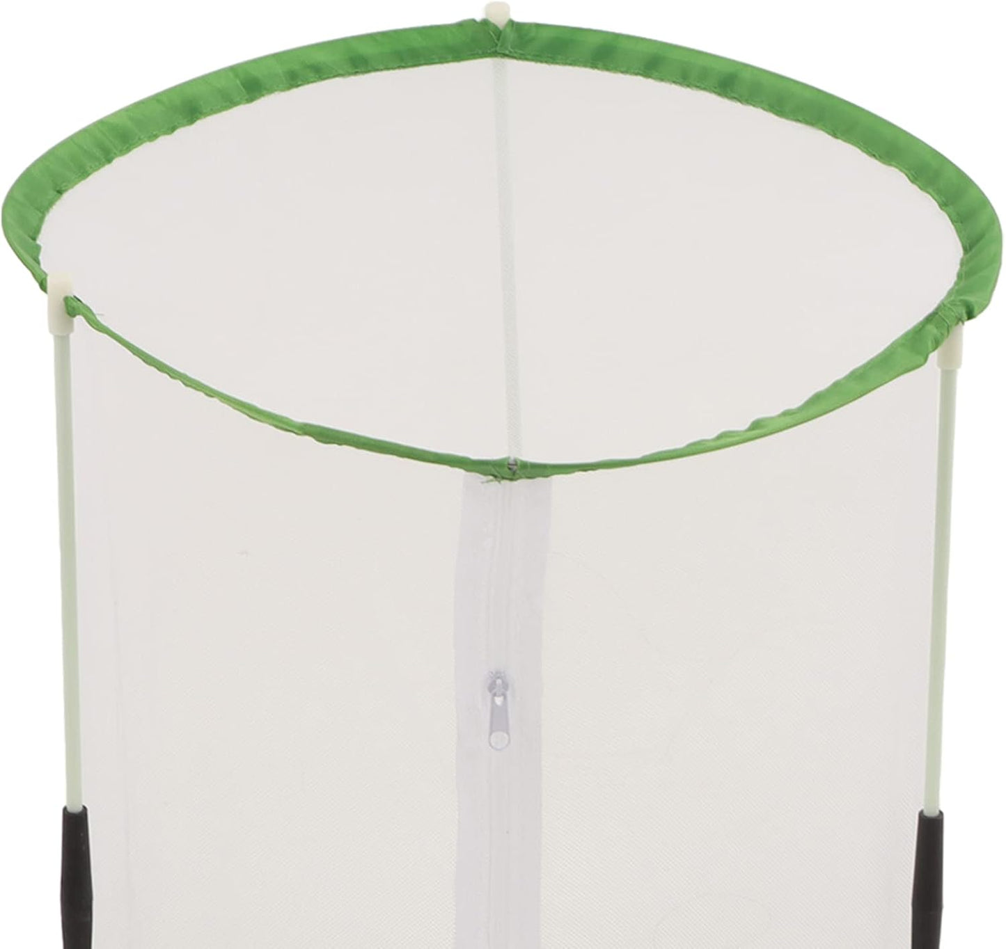 Transparent Mesh Cylindrical Habitat Cage Butterfly Observation Cage with Zipper Opening Carry Handle Easy Assembly for Small Plants Science Learning