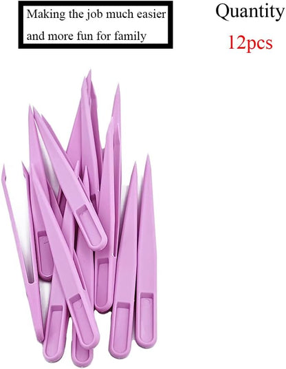 15 Pieces Blue Plastic Tweezers 3.14 Inch Craft Tweezers Forceps Thickened Plastic Sturdy Fine Motor Skill Learning for Perler Beads Jewelry Making Family Classroom School Ckyleole