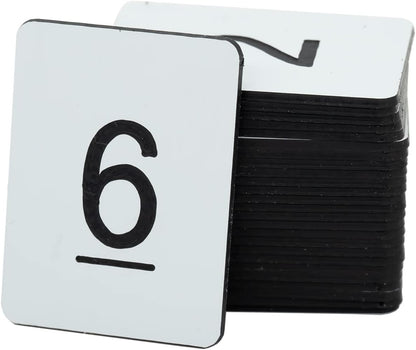 StayMax Rectangle Plastic Numbered Tags Number Disc Number Token (0-25, Blue)