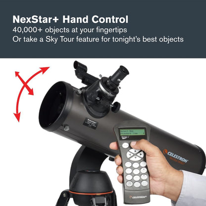 Celestron - NexStar 130SLT Computerized Telescope - Compact and Portable - Newtonian Reflector Optical Design - SkyAlign Technology - Computerized Hand Control - 130mm Aperture Grey