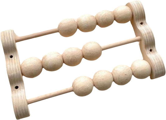 Educational Wooden Busy Board Set for Kids and Growth, Triple Row Abacus