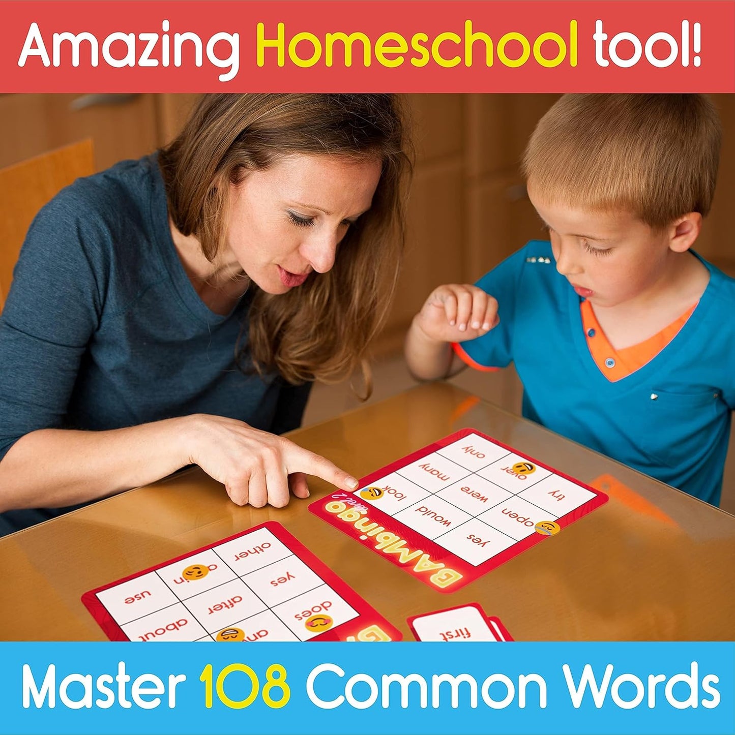 Phonics Flash Cards - Learn to Read in 20 Phonic Stages - Digraphs CVC Blends Long Vowel Sounds - Phonics Games for Kids Ages 4-8 and Sight Word Bingo Game Level 1 and Level 2 - Learn Vocabulary.