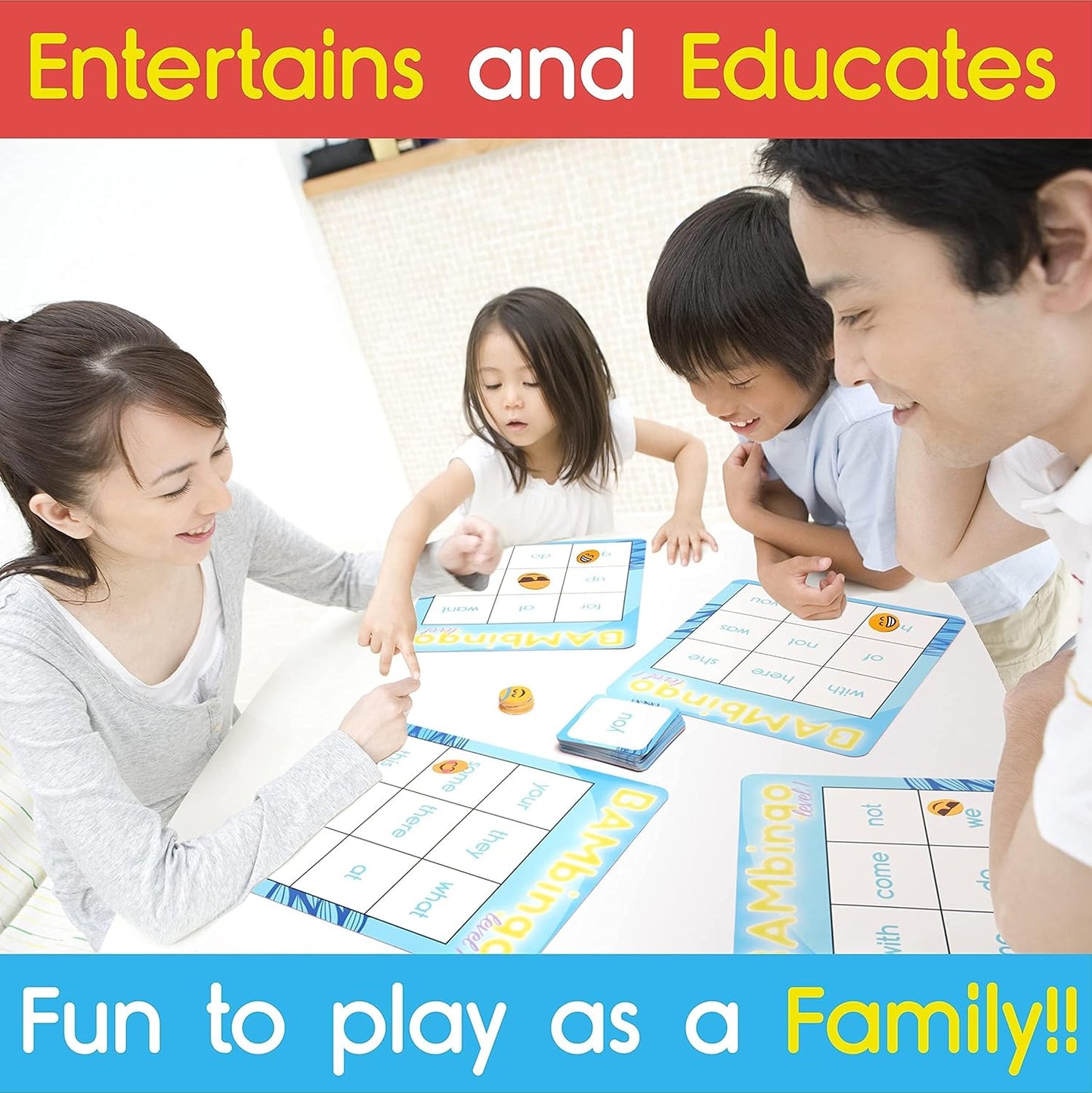 Phonics Flash Cards - Learn to Read in 20 Phonic Stages - Digraphs CVC Blends Long Vowel Sounds - Phonics Games for Kids Ages 4-8 and Sight Word Bingo Game Level 1 and Level 2 - Learn Vocabulary.